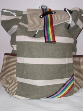 Bag Outdoor Black Canvas Back Pack